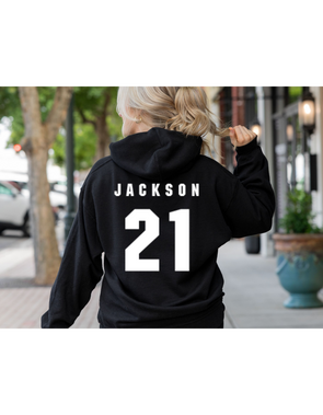 Hoodie with Name and Jersey Number Personalized Sports Hoodie