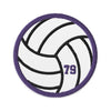 Volleyball Embroidered Patch Personalized Volleyball Patch with Jersey Number