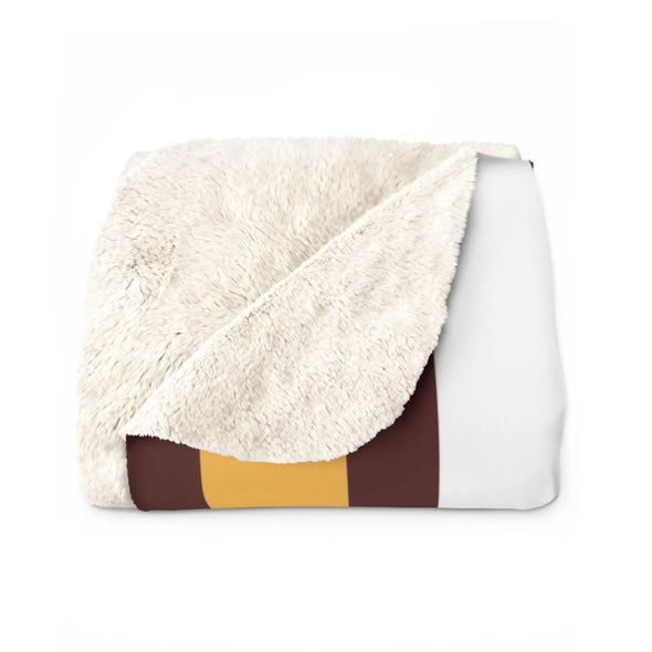 Personalized Sherpa Fleece Sports Blanket Burgundy and Gold