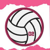 Volleyball Embroidered Patch Personalized Volleyball Patch with Jersey Number