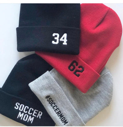 Beanie Hat with Jersey Number