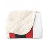 Red Striped Sherpa Fleece Sports Blanket