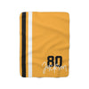 Yellow Striped Sherpa Fleece Blanket