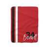 Red Striped Sherpa Fleece Sports Blanket