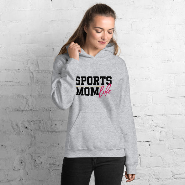 Sports Mom Life Hoodie, Personalize with Jersey Number (Unisex Sizing)