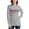 Volleyball Mom | Unisex Long Sleeve Tee | Personalize with Jersey Number (Optional)