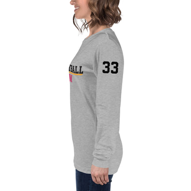 Volleyball Mom | Unisex Long Sleeve Tee | Personalize with Jersey Number (Optional)