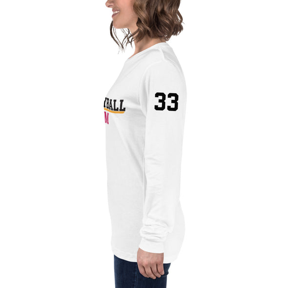 Volleyball Mom | Unisex Long Sleeve Tee | Personalize with Jersey Number (Optional)